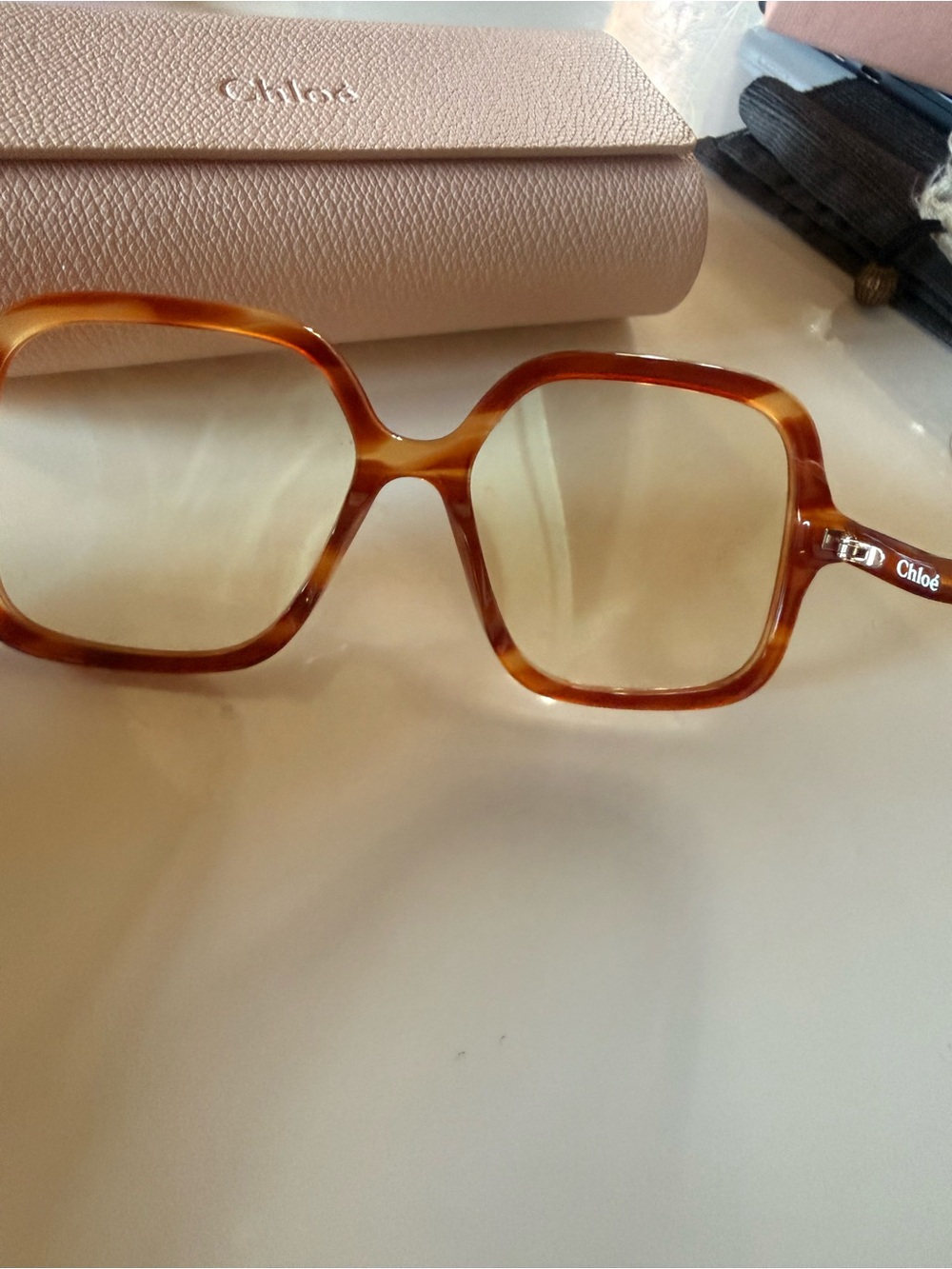 Chloé Amber Tortoiseshell Square Sunglasses - Picture 5 of 5